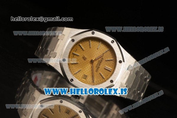 Audemars Piguet Royal Oak Swiss Ronda 763 Quartz Champagne Dial Steel Band - Click Image to Close